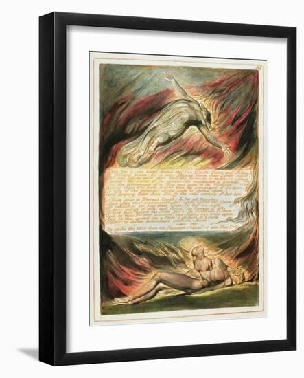 Then the Divine Hand, Plate 35 from 'Jerusalem' (Bentley Copy E) 1804-20-William Blake-Framed Giclee Print