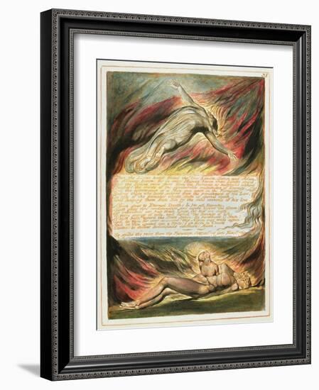 Then the Divine Hand, Plate 35 from 'Jerusalem' (Bentley Copy E) 1804-20-William Blake-Framed Giclee Print