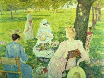 Family in the Orchard, 1890-Théo van Rysselberghe-Framed Giclee Print