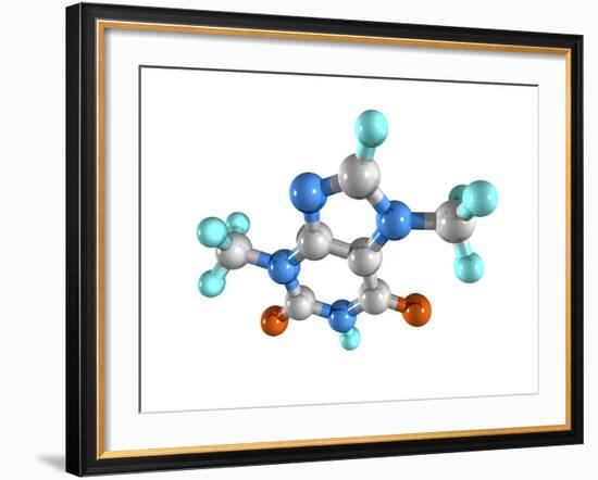 Theobromine Drug Molecule-Laguna Design-Framed Photographic Print