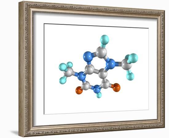 Theobromine Drug Molecule-Laguna Design-Framed Photographic Print