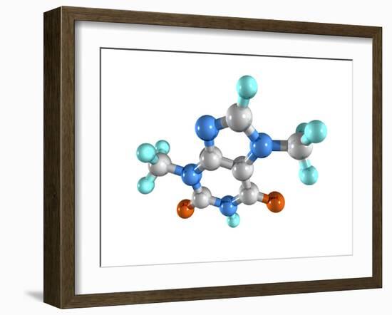 Theobromine Drug Molecule-Laguna Design-Framed Photographic Print