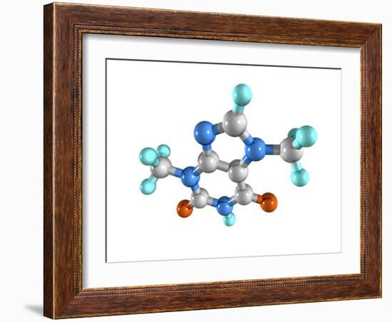 Theobromine Drug Molecule-Laguna Design-Framed Photographic Print