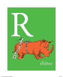 R is for Rhino (green)-Theodor (Dr. Seuss) Geisel-Art Print