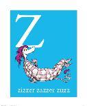 Z is for Zizzer Zazzer Zuzz (blue)-Theodor (Dr. Seuss) Geisel-Art Print