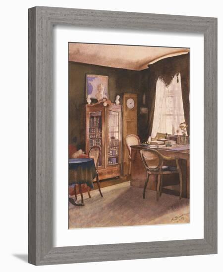 Theodor Fontane's Study-German School-Framed Giclee Print