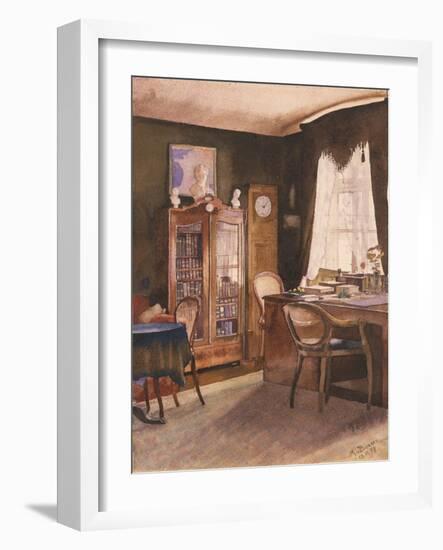 Theodor Fontane's Study-German School-Framed Giclee Print