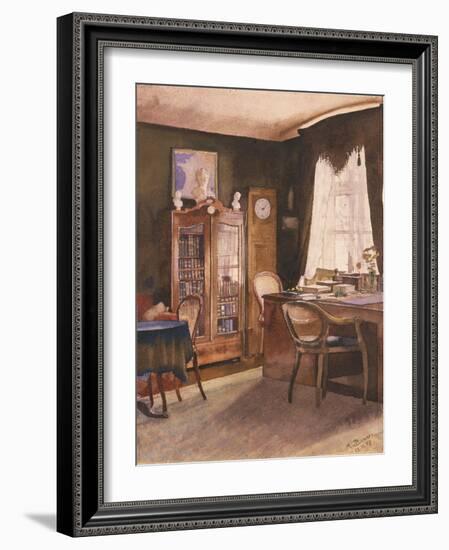 Theodor Fontane's Study-German School-Framed Giclee Print