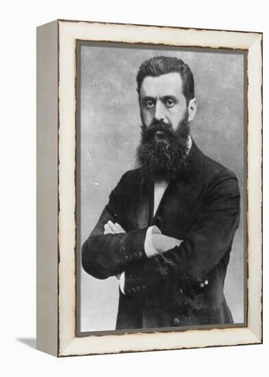 Theodor Herzl, 1903 (B/W Photo)-Austrian Photographer-Framed Premier Image Canvas