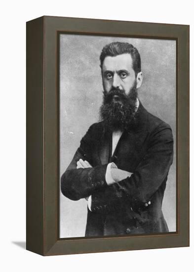 Theodor Herzl, 1903 (B/W Photo)-Austrian Photographer-Framed Premier Image Canvas