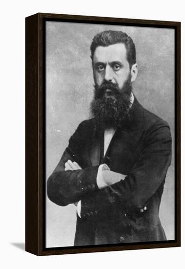 Theodor Herzl, 1903 (B/W Photo)-Austrian Photographer-Framed Premier Image Canvas