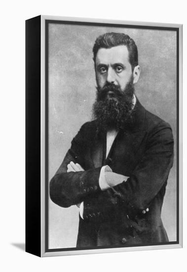 Theodor Herzl, 1903 (B/W Photo)-Austrian Photographer-Framed Premier Image Canvas