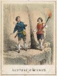 Tom Thumb- Illustration to 'Le petit Poucet'-Theodor Hosemann-Mounted Giclee Print