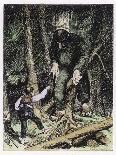 The Princess Picking Lice from the Troll-Theodor Kittelsen-Mounted Giclee Print