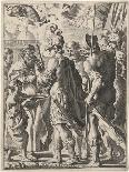 Alexander the Great Cutting the Gordian Knot, 17th Century-Theodor Matham-Mounted Giclee Print