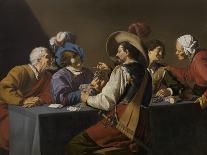 Card and Backgammon Players. Fight over Cards, C. 1620-30-Theodor Rombouts-Giclee Print