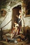 Children with a Dog Cart-Theodore Gerard-Giclee Print