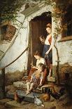 Children with a Dog Cart-Theodore Gerard-Giclee Print