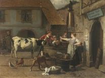 Children with a Dog Cart-Theodore Gerard-Giclee Print