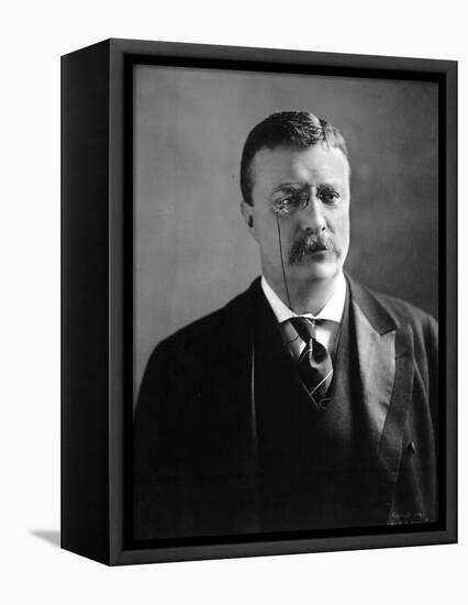 Theodore Roosevelt, 1902 Bust Portrait, with Unusual Soft and Reflective Expression-null-Framed Stretched Canvas