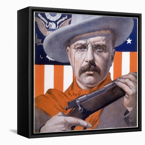 Theodore Roosevelt 26th American President: a Satirical View-Rene Lelong-Framed Premier Image Canvas