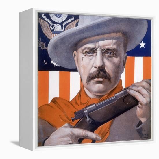 Theodore Roosevelt 26th American President: a Satirical View-Rene Lelong-Framed Premier Image Canvas