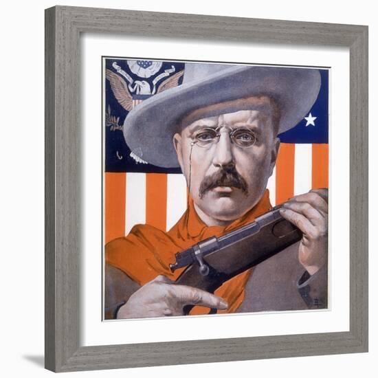 Theodore Roosevelt 26th American President: a Satirical View-Rene Lelong-Framed Photographic Print