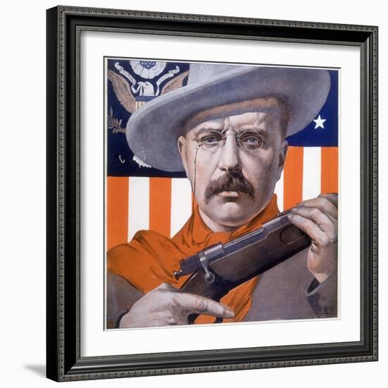 Theodore Roosevelt 26th American President: a Satirical View-Rene Lelong-Framed Photographic Print