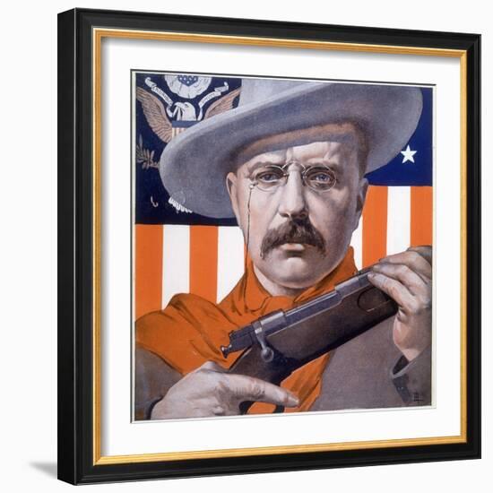 Theodore Roosevelt 26th American President: a Satirical View-Rene Lelong-Framed Photographic Print