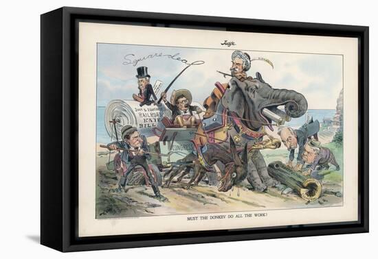 Theodore Roosevelt, 26th American President, and the Railroad Bill-Eugene Zimmerman-Framed Stretched Canvas