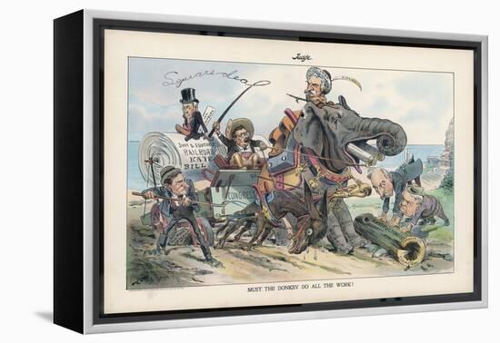 Theodore Roosevelt, 26th American President, and the Railroad Bill-Eugene Zimmerman-Framed Stretched Canvas