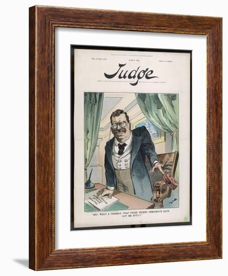 Theodore Roosevelt 26th American President Contemptuous of Democrat Attacks-Eugene Zimmerman-Framed Art Print