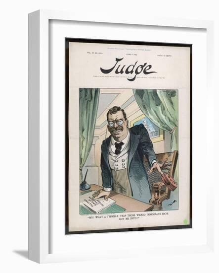 Theodore Roosevelt 26th American President Contemptuous of Democrat Attacks-Eugene Zimmerman-Framed Art Print