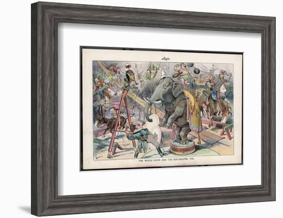 Theodore Roosevelt 26th American President Depicted as a Circus Ringmaster-Eugene Zimmerman-Framed Photographic Print