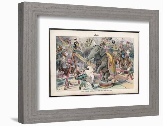 Theodore Roosevelt 26th American President Depicted as a Circus Ringmaster-Eugene Zimmerman-Framed Photographic Print