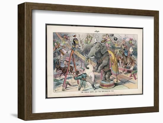 Theodore Roosevelt 26th American President Depicted as a Circus Ringmaster-Eugene Zimmerman-Framed Photographic Print