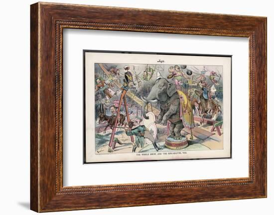 Theodore Roosevelt 26th American President Depicted as a Circus Ringmaster-Eugene Zimmerman-Framed Photographic Print