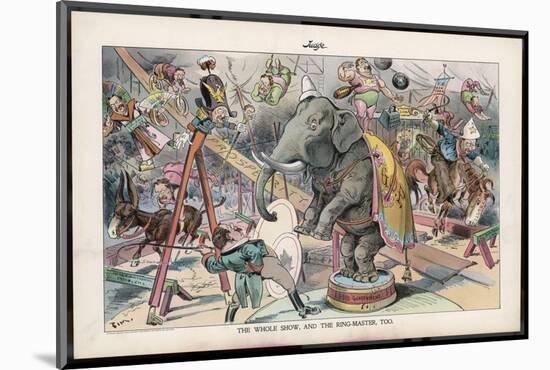 Theodore Roosevelt 26th American President Depicted as a Circus Ringmaster-Eugene Zimmerman-Mounted Photographic Print