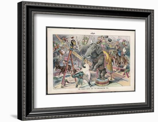 Theodore Roosevelt 26th American President Depicted as a Circus Ringmaster-Eugene Zimmerman-Framed Photographic Print