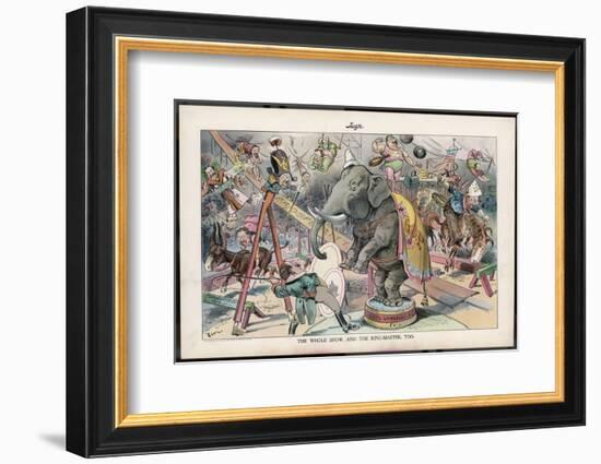 Theodore Roosevelt 26th American President Depicted as a Circus Ringmaster-Eugene Zimmerman-Framed Photographic Print