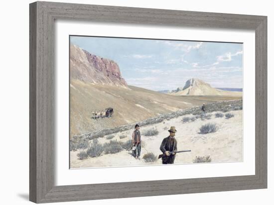 Theodore Roosevelt 'Sage Grouse Shooting' (Watercolor and Gouache on Paper)-Henry Francois Farny-Framed Giclee Print