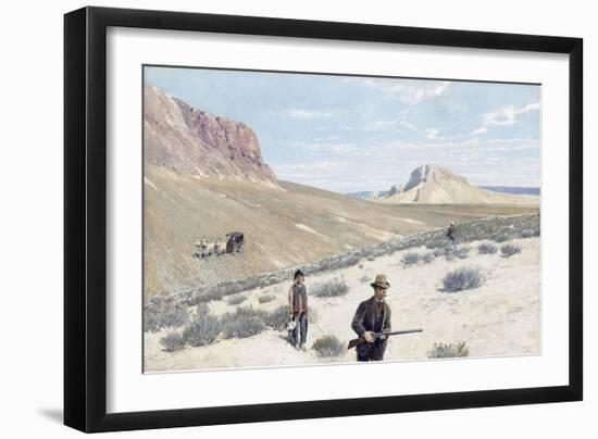 Theodore Roosevelt 'Sage Grouse Shooting' (Watercolor and Gouache on Paper)-Henry Francois Farny-Framed Giclee Print