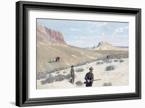 Theodore Roosevelt 'Sage Grouse Shooting' (Watercolor and Gouache on Paper)-Henry Francois Farny-Framed Giclee Print