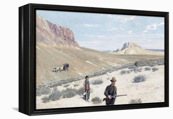 Theodore Roosevelt 'Sage Grouse Shooting' (Watercolor and Gouache on Paper)-Henry Francois Farny-Framed Premier Image Canvas