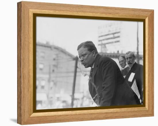 Theodore Roosevelt Speaking in Yonkers, Ny on October 17, 1910-null-Framed Stretched Canvas