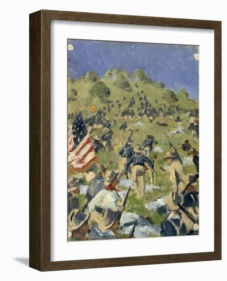 Theodore Roosevelt Taking the Saint-Juan Heights, 1898-Vasilij Vereshchagin-Framed Giclee Print