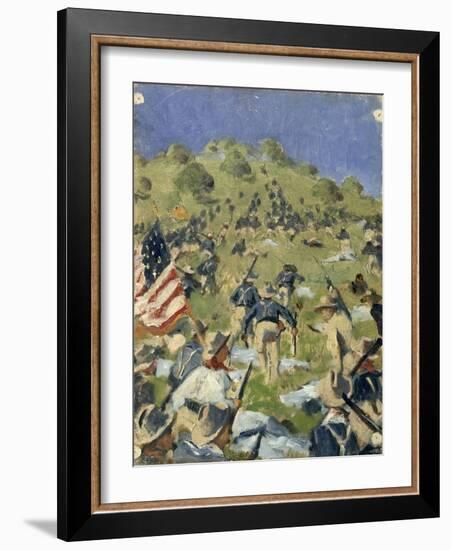 Theodore Roosevelt Taking the Saint-Juan Heights, 1898-Vasilij Vereshchagin-Framed Giclee Print