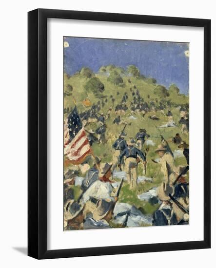 Theodore Roosevelt Taking the Saint-Juan Heights, 1898-Vasilij Vereshchagin-Framed Giclee Print