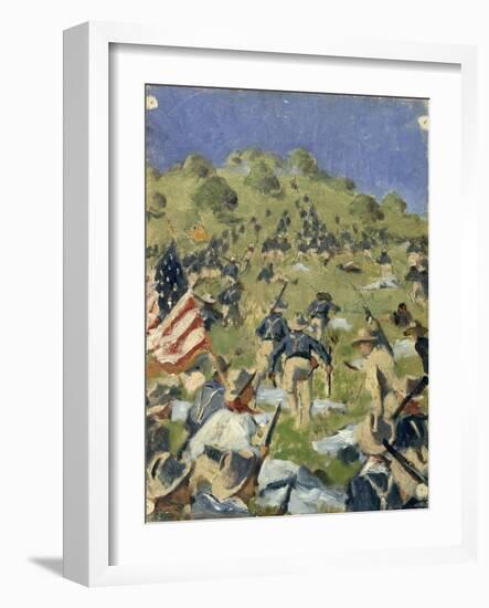 Theodore Roosevelt Taking the Saint-Juan Heights, 1898-Vasilij Vereshchagin-Framed Giclee Print