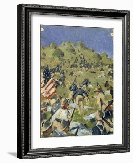 Theodore Roosevelt Taking the Saint-Juan Heights, 1898-Vasilij Vereshchagin-Framed Giclee Print